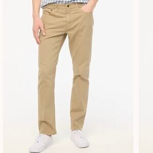 New J. Crew Factory 31x32 Slim-fit garment-dyed five-pocket pant Khaki Men's